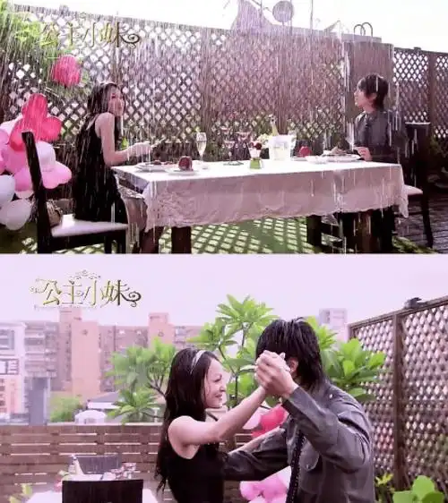 当年爆火的台湾偶像剧《公主小妹》中,淋雨吃牛排的桥段现在看难免