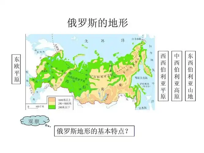 伯 利 亚 高 原 东 西 伯 利 亚 山 地 东 欧 平 原 观察 俄罗斯地形