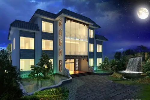 顶级三层半豪华别墅外观效果图片