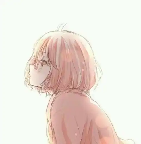 动漫女生侧脸qq头像