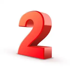 3d 闪亮的红色数字 2照片