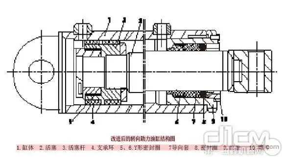 改进后的转向助力油缸结构图