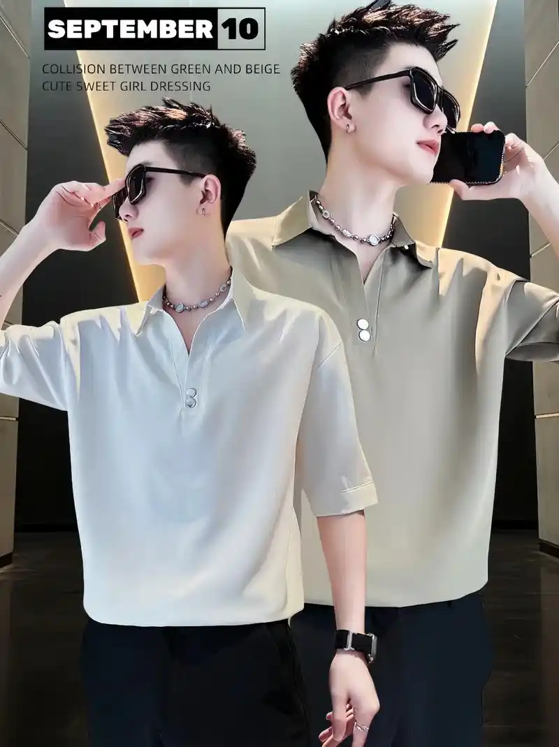 男士衬衫夏季薄款中袖衬衣!2024年