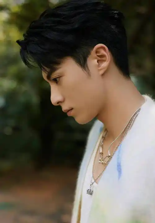 王鹤棣午后暖阳随拍 高清壁纸 穿镂空背心搭配彩色毛衣 好软糯温柔