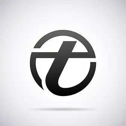 矢量标志字母  i>t /i>.设计模板