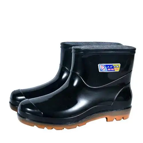 加厚牛筋底雨鞋男士工作加绒棉鞋水鞋靴高中筒短筒套鞋防水滑塑胶