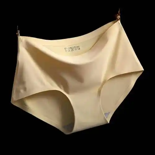 米雅杰 一片式高档冰丝性感无痕内裤 超薄中腰透气抗菌三角裤 i313