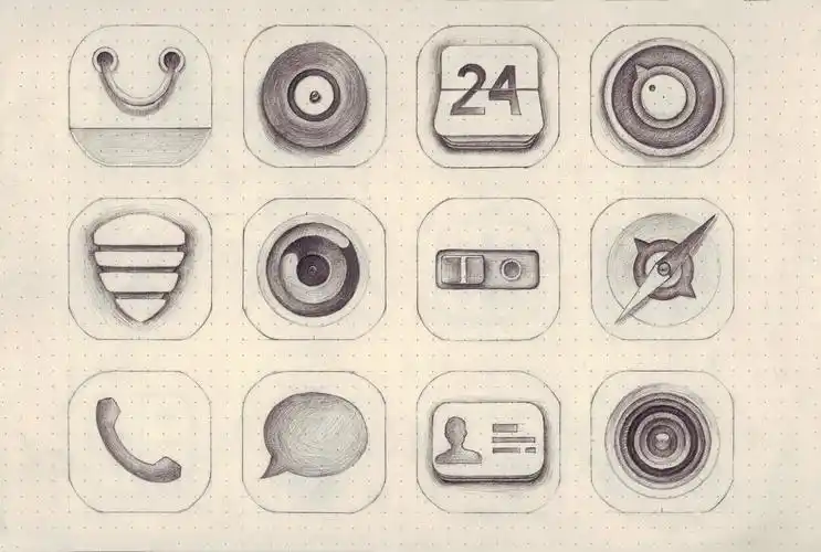 手绘手机图标一套