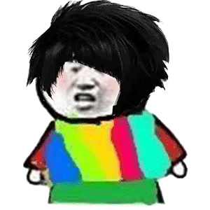 穿五彩衣服的彩虹小人 杀马特发型