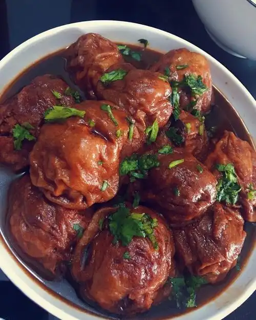 耶爷也叶tj86做的红烧油面筋塞肉