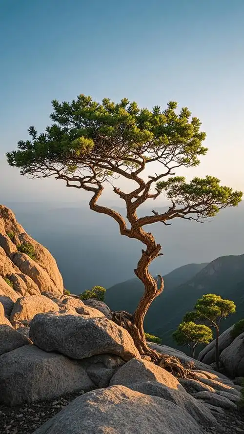 绝壁孤树,生命之舞