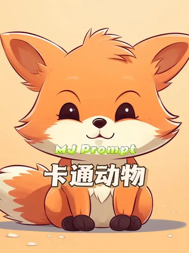 mj prompt 分享 -- 卡通动物.#promptsh - 抖音