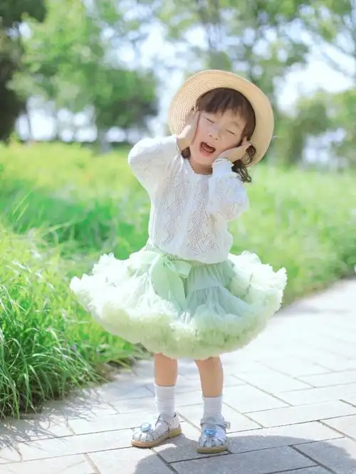 夏季穿搭分享抹茶绿的tutu裙加上漂亮的公主鞋78真的也太美了吧!