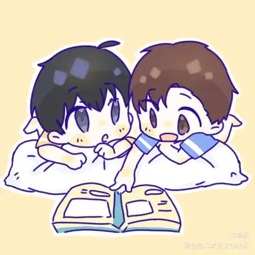 小李和小简小朋友_188男团李简q版绘画作品