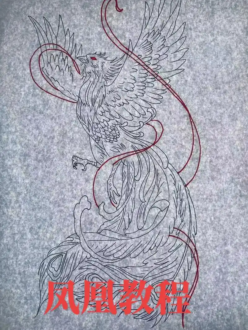 凤凰教程.#过程图 #简笔画 #图文伙伴计划 #绘画 #教你 - 抖音