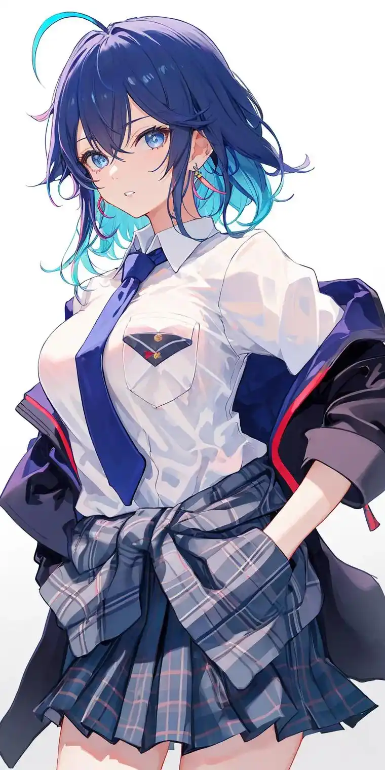 蓝发 #美少女 #二次元 #壁纸 - 抖音