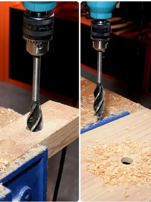 木工钻头开孔器木头转头木匠六角钻头钻孔工具四槽四刃木材打孔器