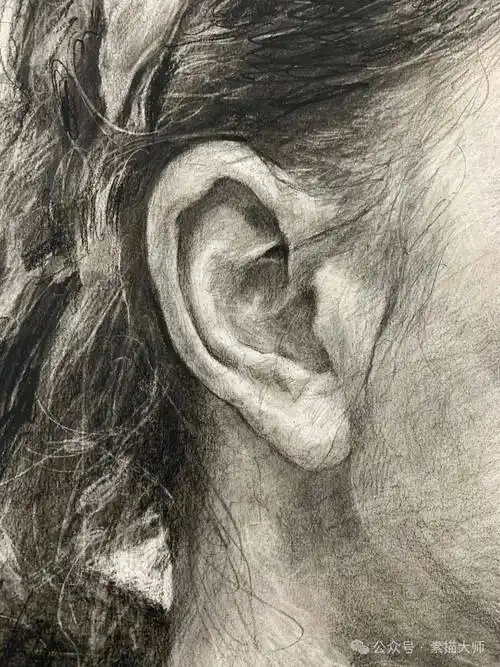 09年清华美院状元 | 女青年素描头像_创作_网络_素材