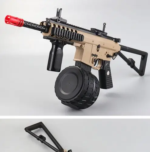 斯泰迪pdw连发电动下供弹水弹枪水晶水蛋抢成人儿童玩具枪std301