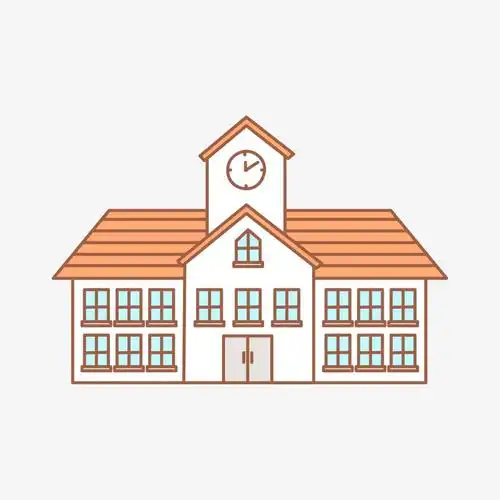 建筑房屋学校教学楼矢量