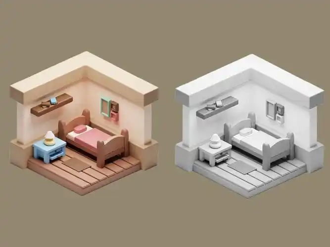 到教你学会做一个简单的卧室小屋模型,室内场景建模,maya简单教程案例