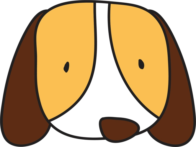 卡通可爱小狗头部图片