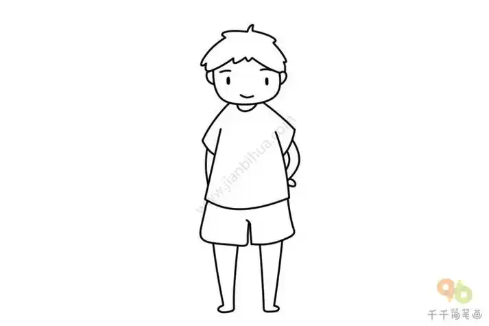 小男孩简笔画图片站立时的人简笔画人物侧身站立简笔画站立的人物简笔