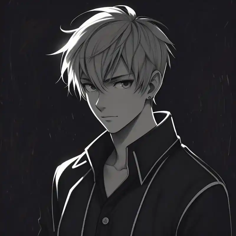 96黑白杀气动漫男头,霸气侧漏97 超酷的黑白动漫男生头像来啦!