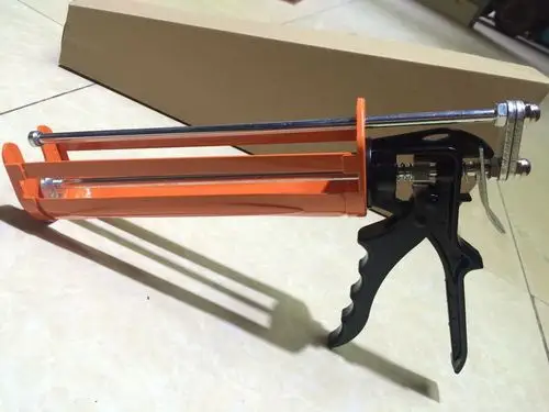 厂家批发直筋玻璃枪橙色 供应耐用 玻璃胶 枪压胶枪