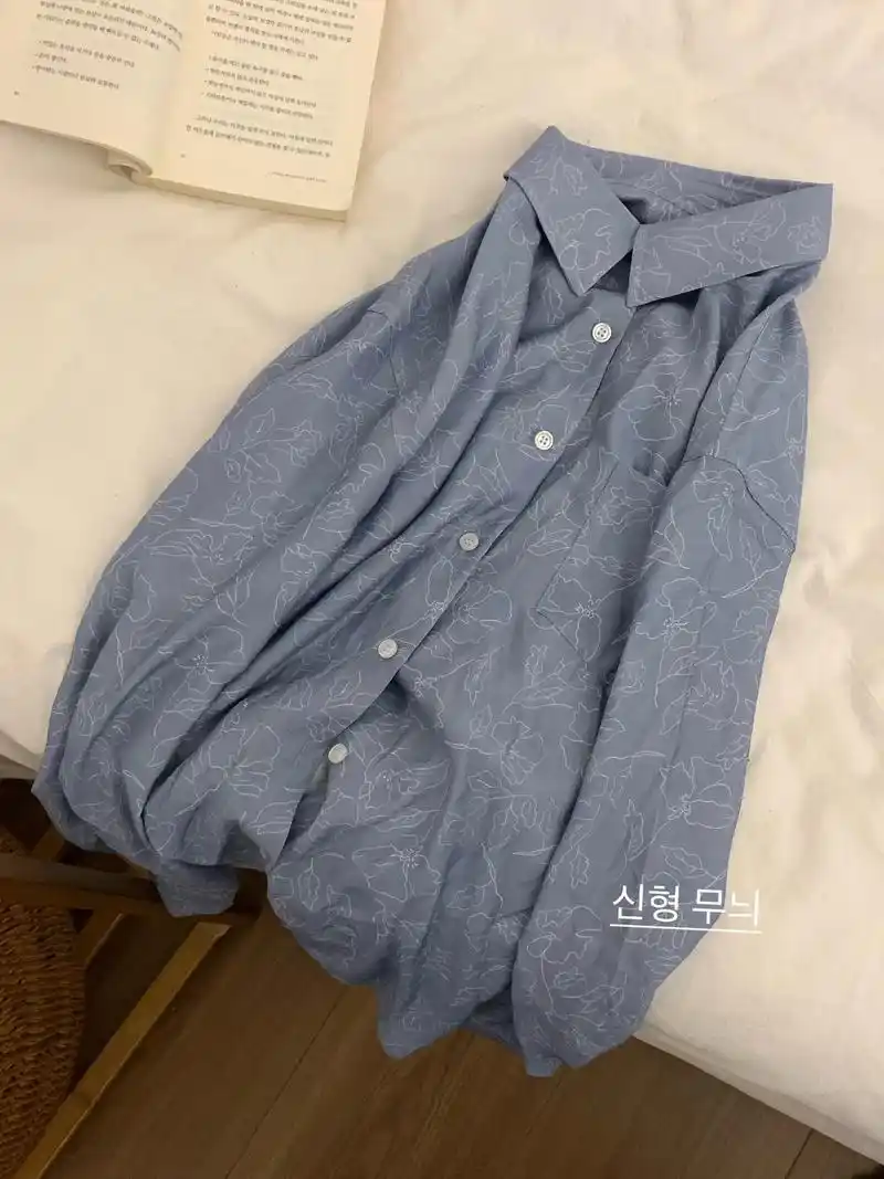 复古印花衬衫,称为百搭衬衫界的绝绝子.