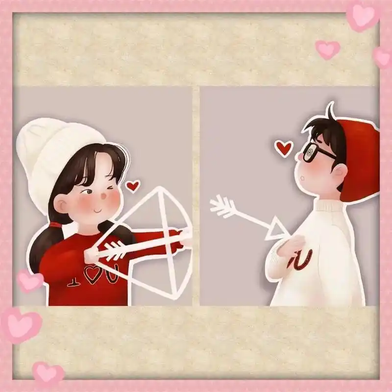 甜甜的头像#情侣头像#微信头像#超可爱的情侣头像  - 抖音