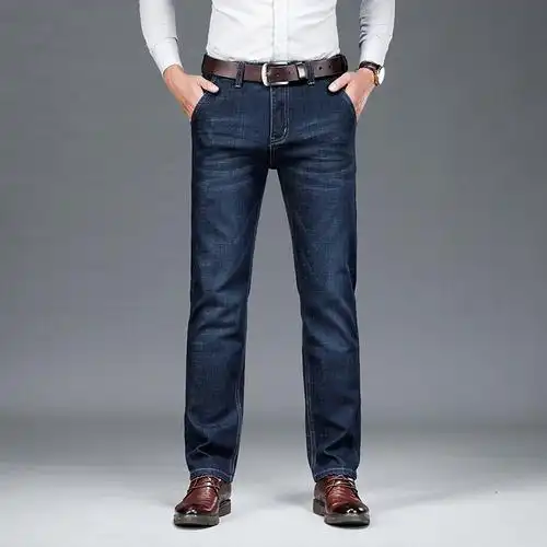 啄木鸟牛仔裤男潮潮流休闲直筒长裤秋季中年男士牛仔裤