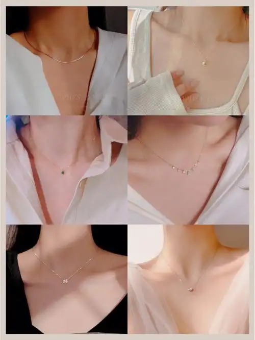 果然就有不少姐妹问我有木有好看的锁骨链搭配,立刻给姐妹们安排上,让
