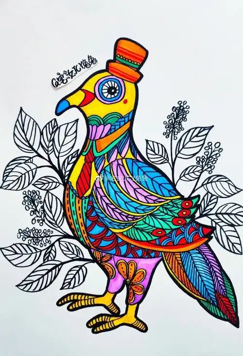 线描装饰画优秀作品复杂(这波装饰线描张张精美)(13)