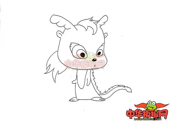 可爱小龙卡通简笔画