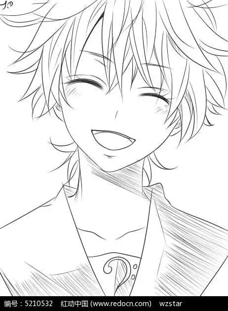 简笔画人物少年全身