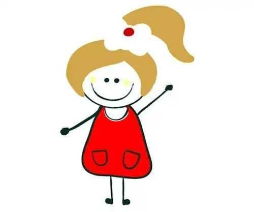 可爱的小女孩彩色小女孩的简单画法简笔画怎么画步骤教程