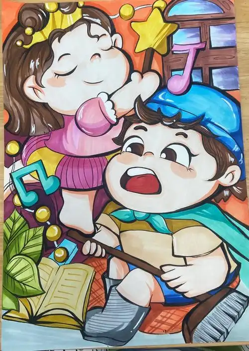 《我的梦想》主题儿童画