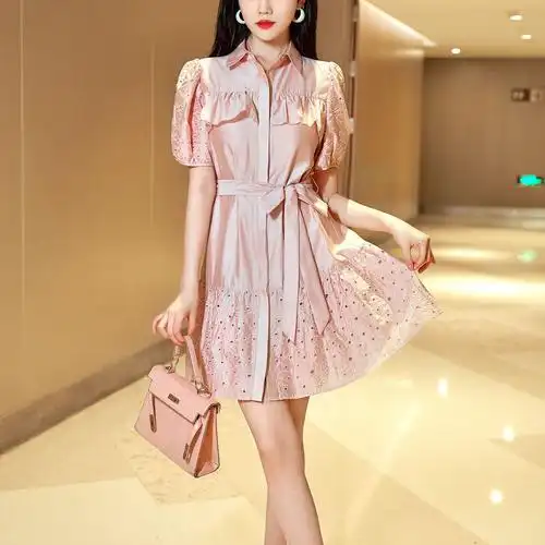 女装新中式连衣裙夏季女盛夏度假c位穿搭月狸2022夏装新款高品质重工