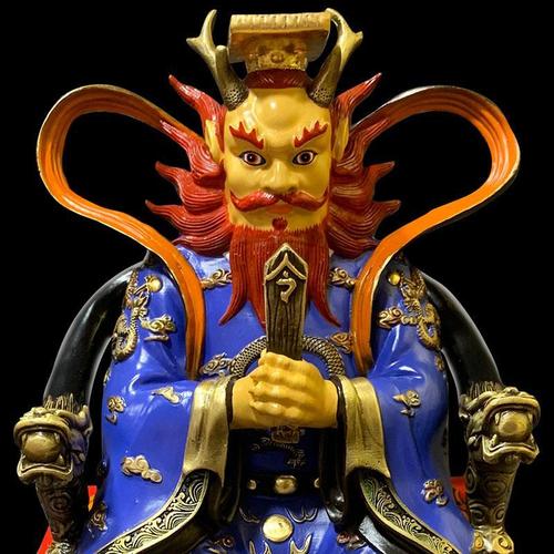 善缘堂道教龙王爷纯铜神像东海龙王铜像家用供奉工艺品风水摆件