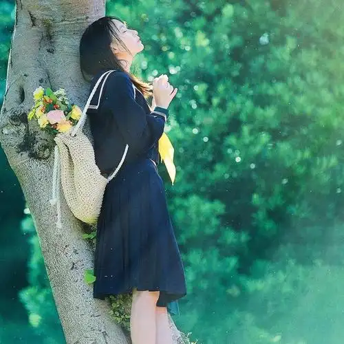 唯美漂亮的水手服美女头像,女生头像图片-回车桌面