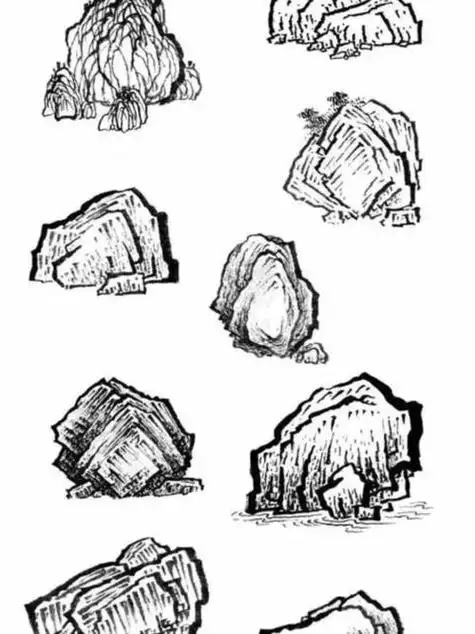 水墨画石头水墨画石头怎么画
