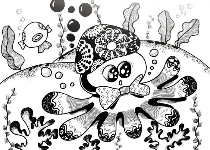 画画打卡第27天可爱的小章鱼