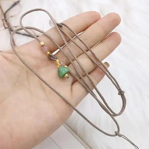 3成交2947件项链绳子手工编织高档挂脖吊坠绳黄金细玛瑙调节翡翠挂坠