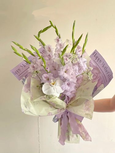 香芋剑兰手捧花花花束鲜花同城速递女友朋友鲜花速递(同城)