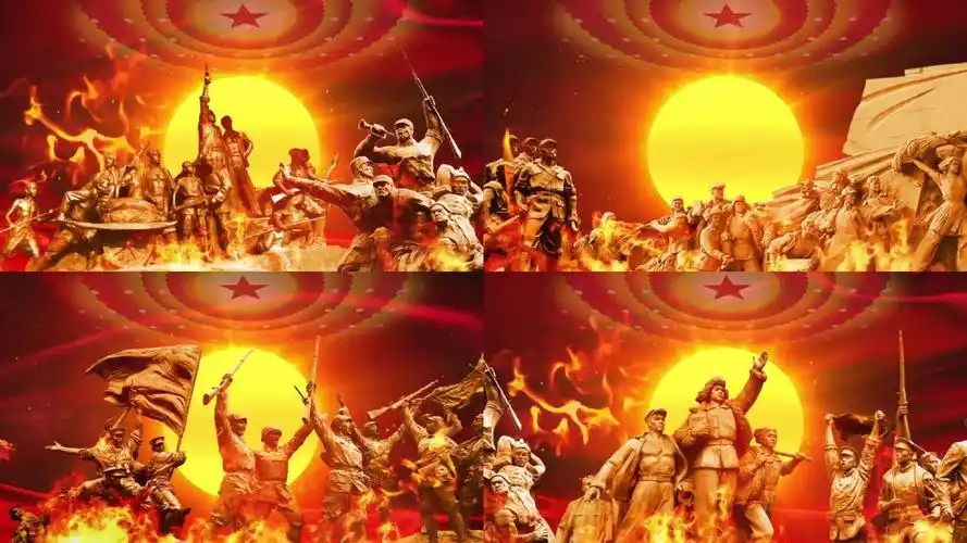 人民英雄 民族英雄 先烈 红军长征 烈士 英雄雕塑 抗日战争 红歌素材