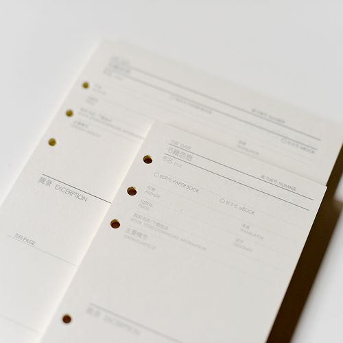 活页替芯 活页笔记本 手帐内页 读书笔记 记录 阅读日记本 a5 a6