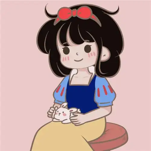 白雪公主可爱头像 手绘高清超萌的白雪公主q版头像图片_动漫头像_头像