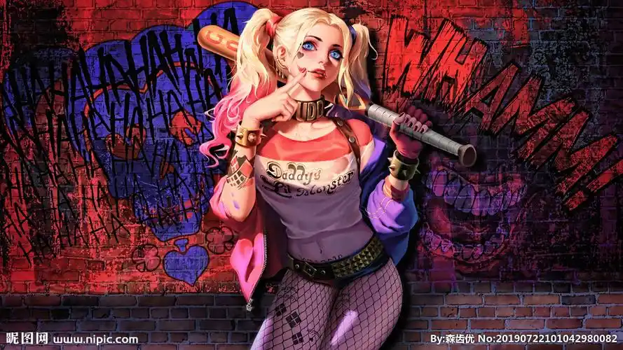 小丑女插画背景图片