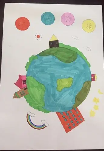 我的彩色地球!——记实验小学三(2)班主题海报制作活动